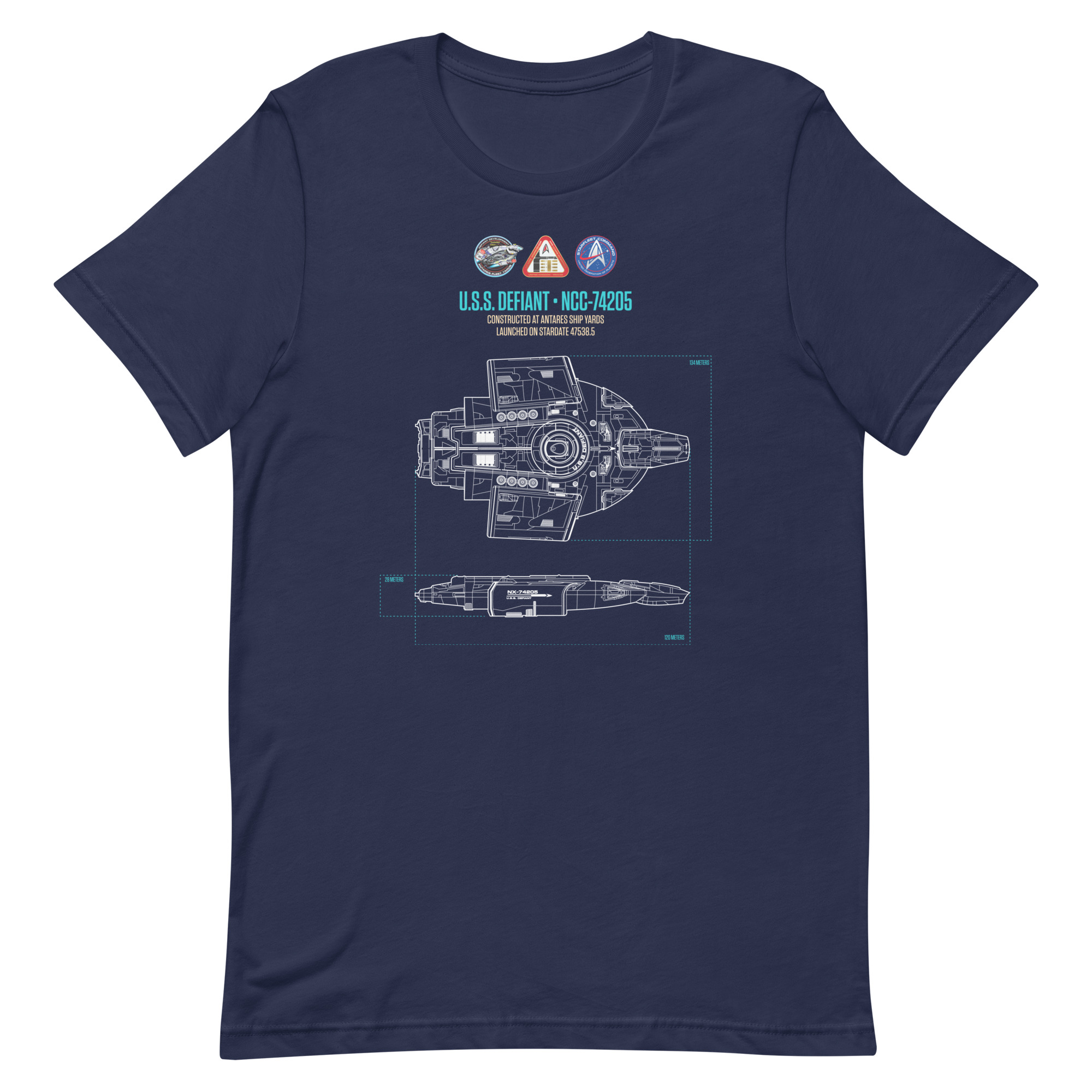 U.S.S. Defiant Schematic Supersoft T-shirt