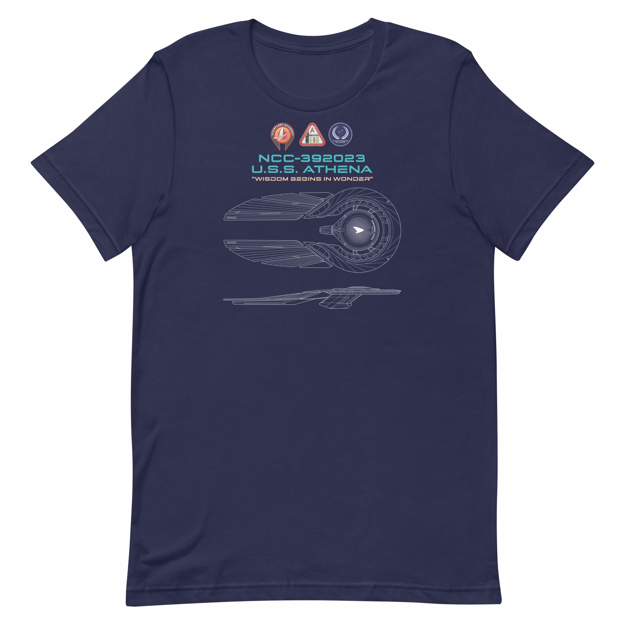 U.S.S. Athena Schematic Supersoft T-Shirt