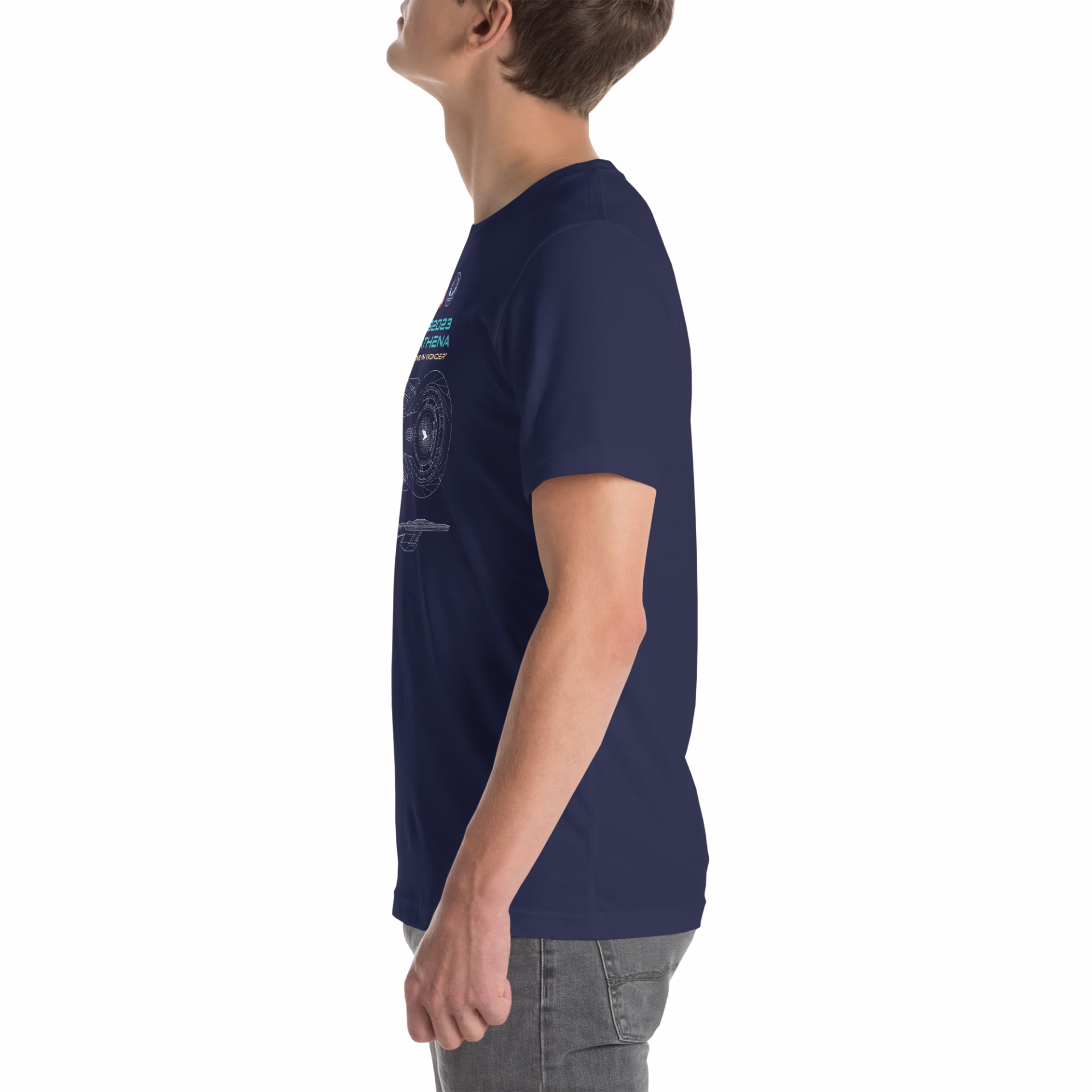 U.S.S. Athena Schematic Supersoft T-Shirt - Image 5