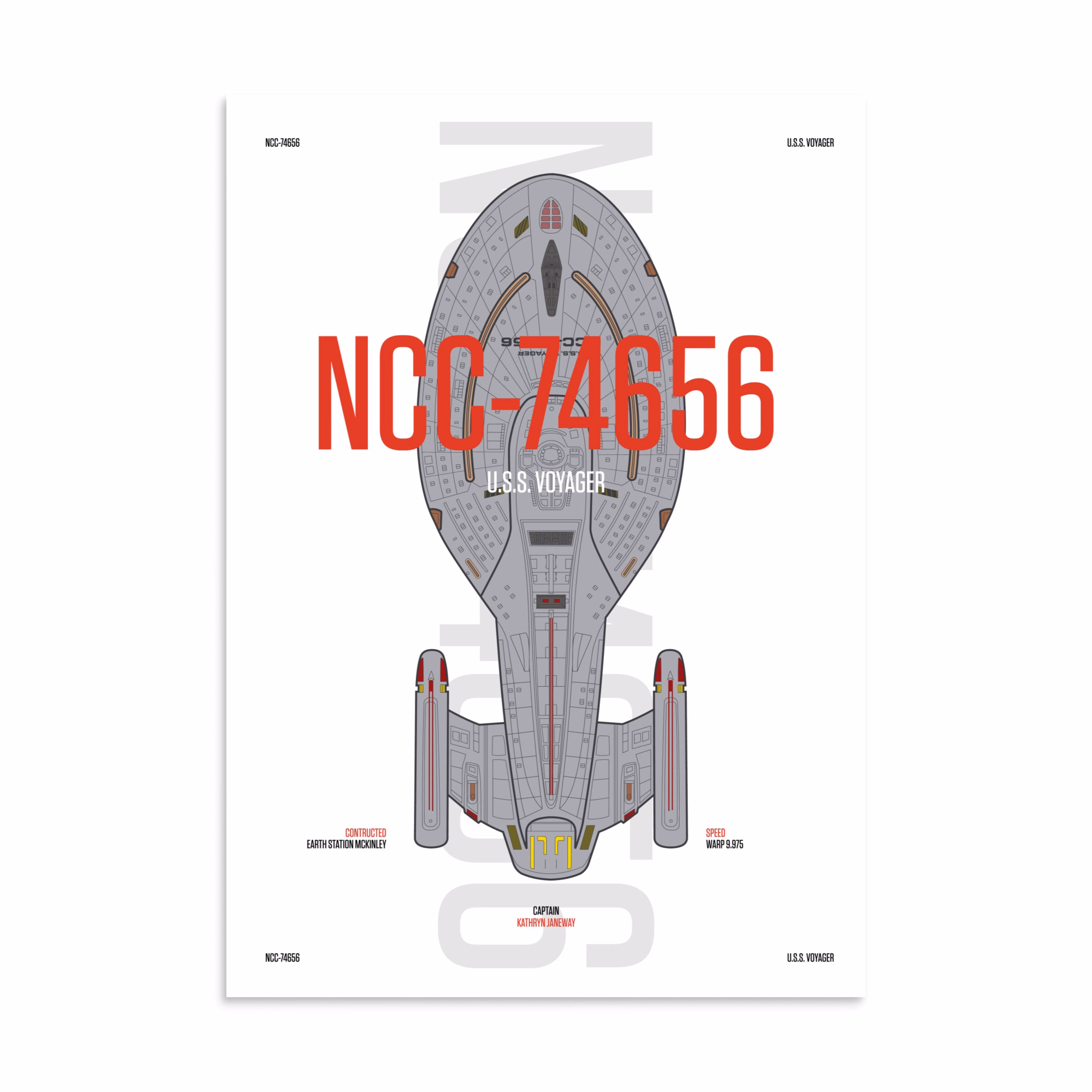 U.S.S. Voyager Poster
